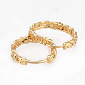 Серьги-кольца Huggie, Латунь с покрытием 18 kt, 16х3 мм (OSN-053100)