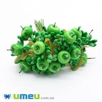 Тычинки на проволоке с яблочком, Зеленые (DIF-044672)