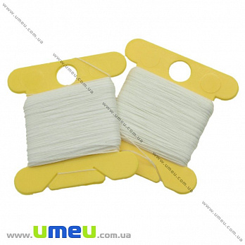 Нитка для бісеру яка світиться в темряві, Біла №1200, 30 м (MUL-020534)