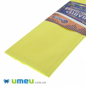 Гофрований папір Китай розтяжність 35%, Жовтий світлий, 0,5х2 м (DIF-038305)