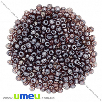 Бісер китайський великий, 6/0, Бузковий прозорий, 4 мм (BIS-003658)