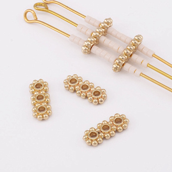 Коннектор-разделитель, 11х4,5 мм, Латунь с покрытием 14 kt (KON-055940)