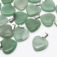 Подвеска Сердце, Натур. камень Авантюрин зеленый, 20х20 мм, 1 шт (POD-054348)
