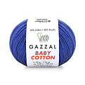 Пряжа Gazzal Baby Cotton №3421, 50 г, 165 м, Синя (YAR-062512)