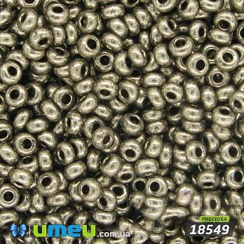 Бисер чешский №905/18549, Темный металл, Металлизированный, 10/0 (BIS-005781)