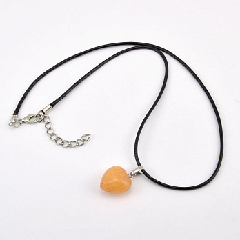 Подвеска на шнурке, Натур. камень Авантюрин красный (POD-058272)