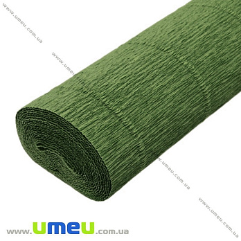 Гофрований папір Італія, Зелений темний 591, 180 г, 50х50 см (DIF-019105)