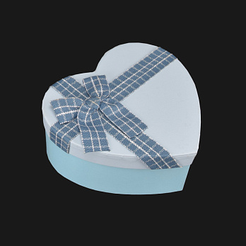 Подарункова коробка Серце, 18,5х16,5х7,5 см, Блакитна (UPK-060628)