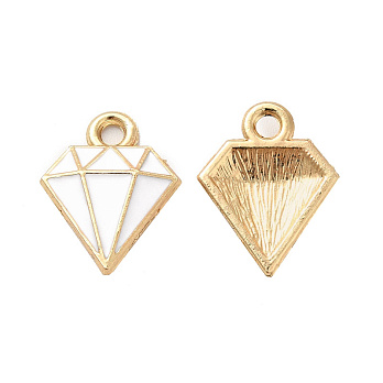 Підвіска метал. Кристал білий, 15х12 мм, Золото (POD-028302)