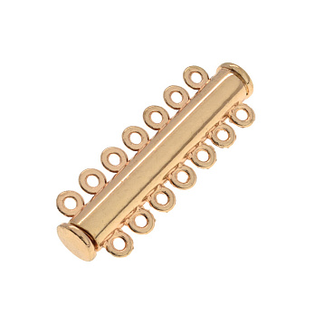 Магнітний замок-слайдер на 7 ниток, Світле золото, 41х13, 5х7 мм (ZAM-053084)