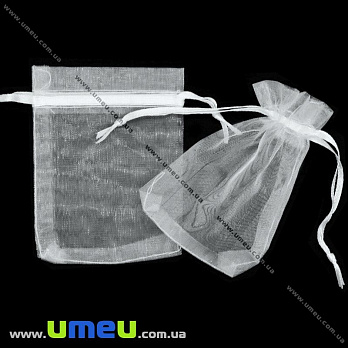 Подарочная упаковка из органзы, 7х9 см, Белая, 1 шт (UPK-020352)