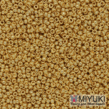 Бісер японський Miyuki круглий RR 15/0 №191L, Позолота 24 kt (BIS-060841)
