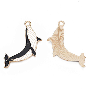 Підвіска метал. Кіт чорно-білий, 41,5х26 мм, Золото (POD-053626)