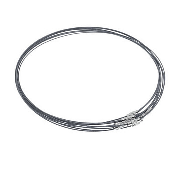 Основа для колье Чокер, Серая, 44 см (OSN-000647)