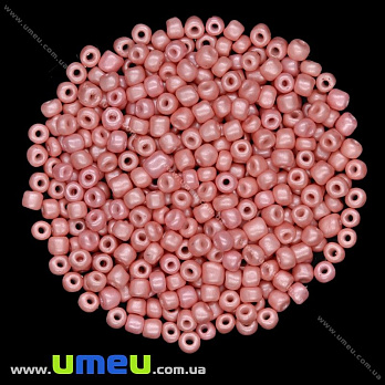 Бісер китайський великий, 6/0, Рожевий металік, 4 мм (BIS-015627)
