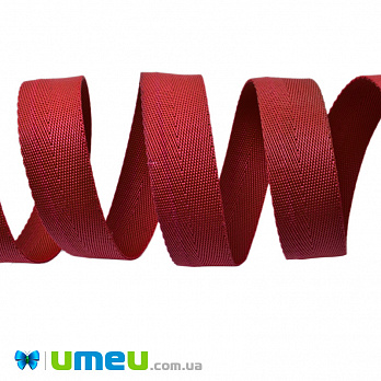 Стрічка ремінна для рюкзаків (стропа) «Ялинка», 25 мм, Червона (LEN-040947)