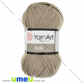 Пряжа YarnArt Elite 100 г, 300 м, Бежевая темная 218, 1 моток (YAR-023268)