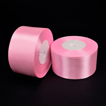 Атласная лента, 40 мм, Розовая (LEN-053408)