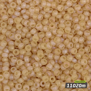 Бісер чеський №742m/11020, Помаранчевий, Матовий райдужний, 10/0 (BIS-055702)