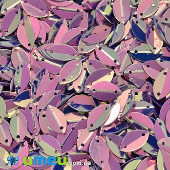 Пайетки Китай Лодочка, 10х6 мм, Сиреневые АВ (PAI-037904)