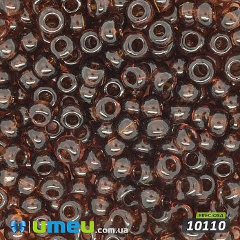 Бісер чеський 4/0, №10110, Коричневий, Прозорий (BIS-034283)