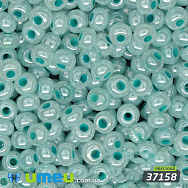 Бісер чеський 4/0, №37158, Бірюзовий світлий, Перламутровий (BIS-034279)