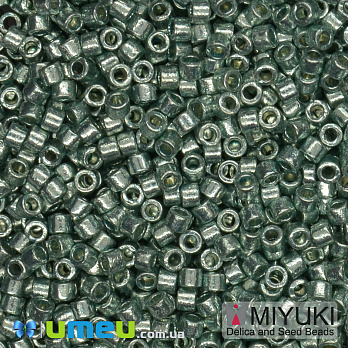 Бісер японський Miyuki Delica 11/0 DB1846, Duracoat Galvanized, Зелений (BIS-045488)