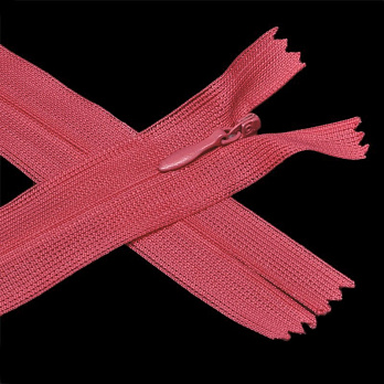 Блискавка потайна нероз'ємна, 18 см, Тип 3, Коралова (ZIP-060438)