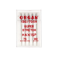 Иглы ORGAN SUPER STRETCH №75-90 для бытовых швейных машин, 5 шт (SEW-054951)