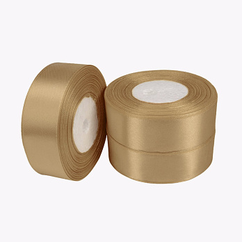 Атласна стрічка, 25 мм, Золотиста (LEN-055241)