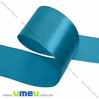 [Архів] Атласна стрічка, 50 мм, Бірюзова (LEN-027587)