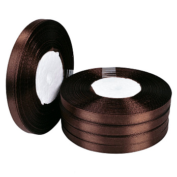 Атласная лента, 6 мм, Коричневая (LEN-056730)