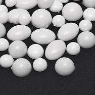 Кабошони пластикові, Мікс білий (KAB-060979)