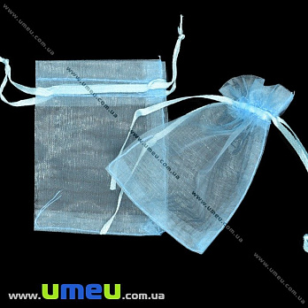 Подарочная упаковка из органзы, 7х9 см, Голубая, 1 шт (UPK-012375)