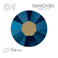 Стрази Swarovski 2038 Jet AB, HotFix, SS10 (2,8 мм) (STR-009834)