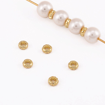 Намистини-розділювачі, 3,8х1,8 мм, Латунь з покриттям 14 kt (BUS-055836)