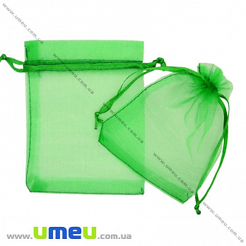 Подарочная упаковка из органзы, 7х9 см, Зеленая, 1 шт (UPK-020351)