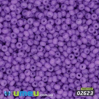 Бісер чеський №457/02623, Фіолетовий, Алебастровий, 10/0 (BIS-043812)