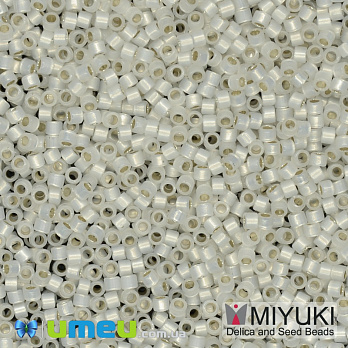 Бісер японський Miyuki Delica 11/0 DB221, Білий опал (BIS-038847)