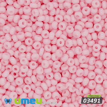 Бісер чеський №262/03491, Рожевий світлий, Натуральний, 10/0 (BIS-024074)