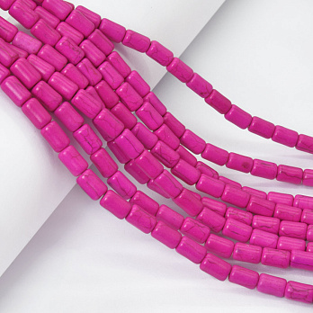 Намистини Бірюза пофарбована, Синт. камінь, 9х5 мм, Циліндр (BUS-057554)