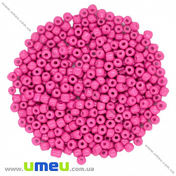 Бісер китайський великий, 6/0, Малиновий натуральний, 4 мм (BIS-015626)