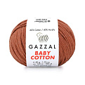 Пряжа Gazzal Baby Cotton №3454, 50 г, 165 м, Теракотова (YAR-060771)