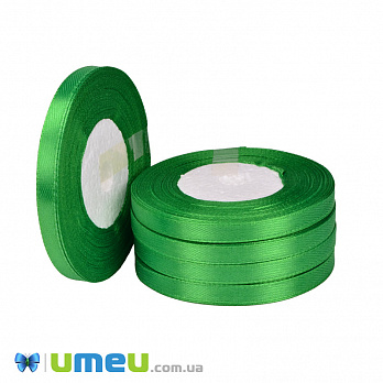 Атласна стрічка, 6 мм, Зелена (LEN-050973)