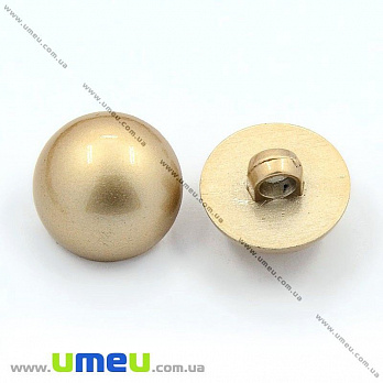 Гудзик пластиковий на ніжці Круглий, 18 мм, Золотистий (PUG-012900)