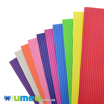Набор гофрированного фоамирана TIKI 20х30 см, 10 цветов, 10 листов (FOM-041093)