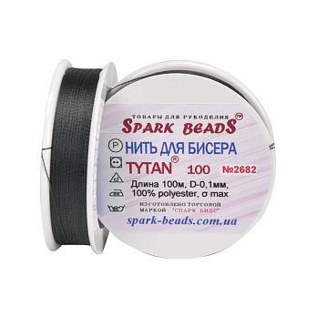 Нитка для бісеру Титан 100, Сіра оч. т. №2682, 100 м (MUL-010633)