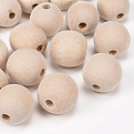 Бусина деревянная 20 мм, Круглая, Бук (BUS-057691)