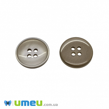 Пуговица пластиковая Круглая, 20 мм, Бежевая (PUG-046647)