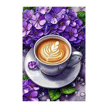 Набор алмазной живописи на подрамнике 30х20 см, Кофе с гортензиями (SXM-061145)